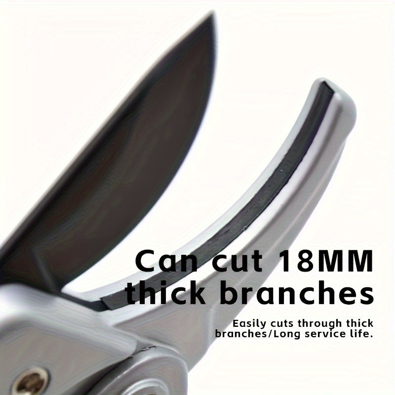 Ergonomic Pruning Shears with Teflon Coating and Carbon Steel Blades