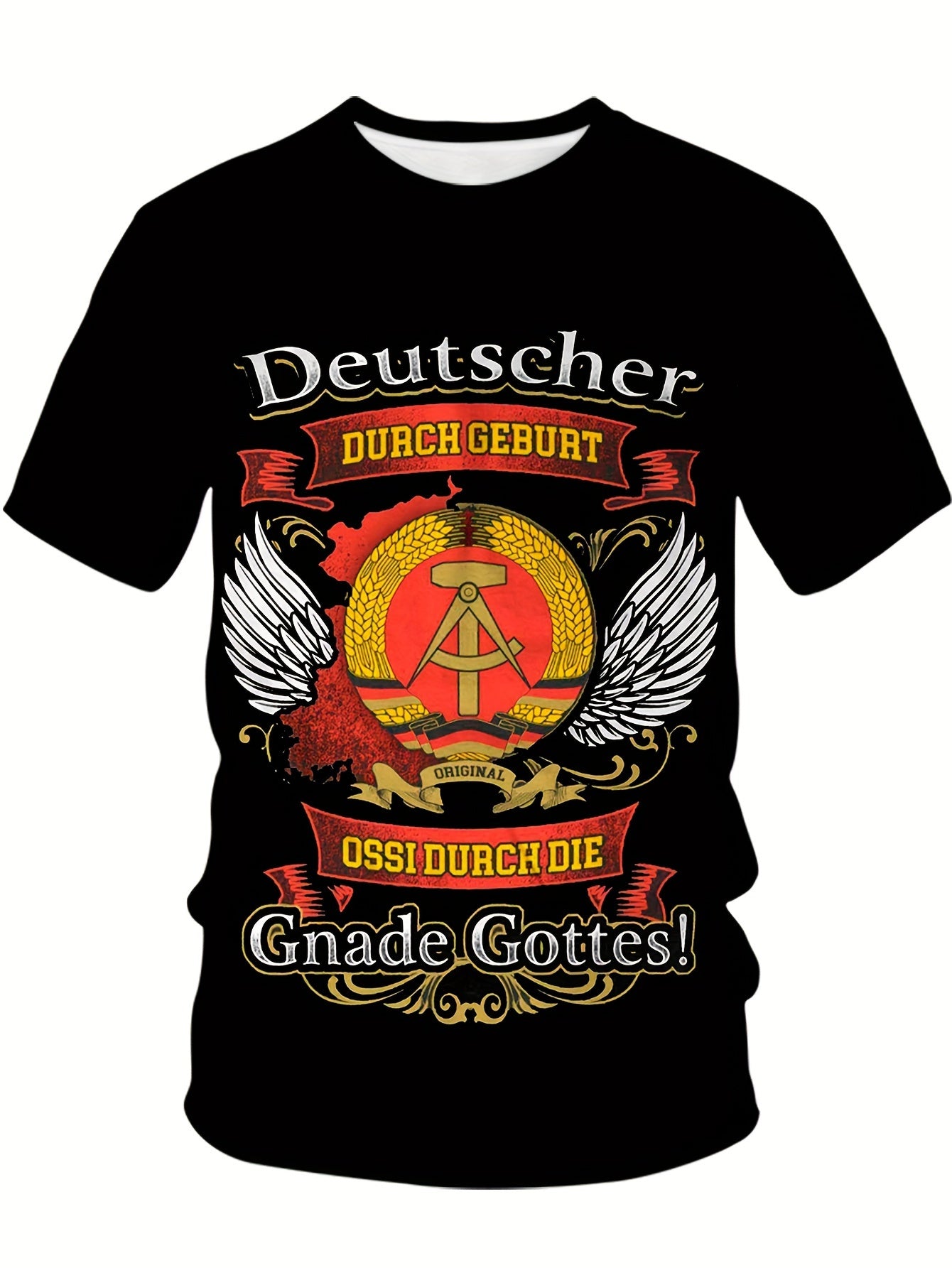 Plus Size Men's Graphic Print T-Shirt Summer Short Sleeve Casual All Over Print