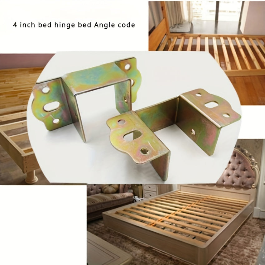 Sturdy Metal Bed Frame Brackets for Corner Joints and Wooden Furniture