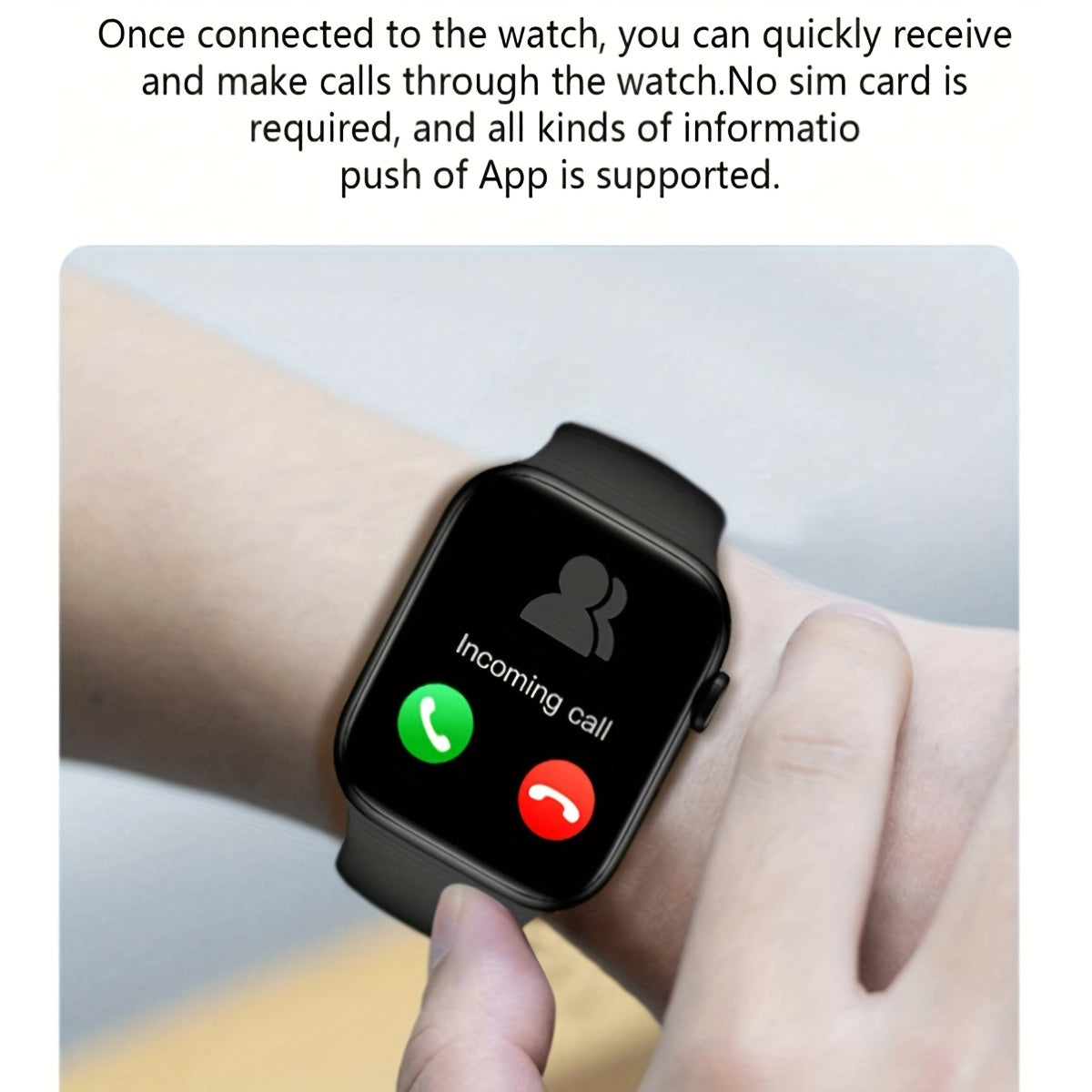 Men's Smartwatch with HD Touch Screen Wireless Connectivity Weather Forecast Call Function Stopwatch USB Charging