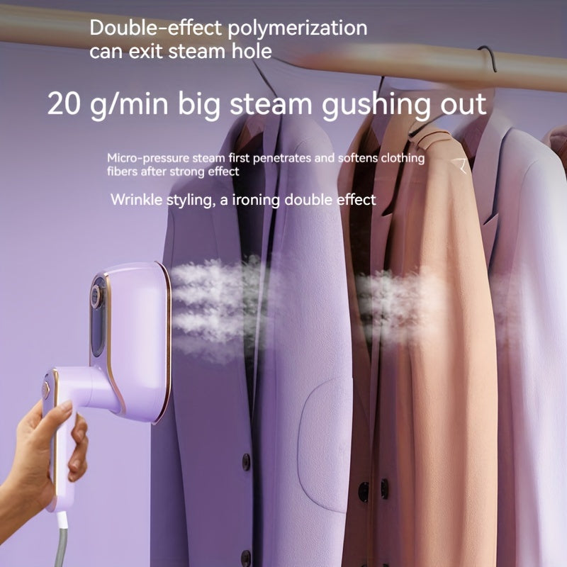 Plancha de vapor de mano de alta potencia para planchado en seco y húmedo, portátil y compacta