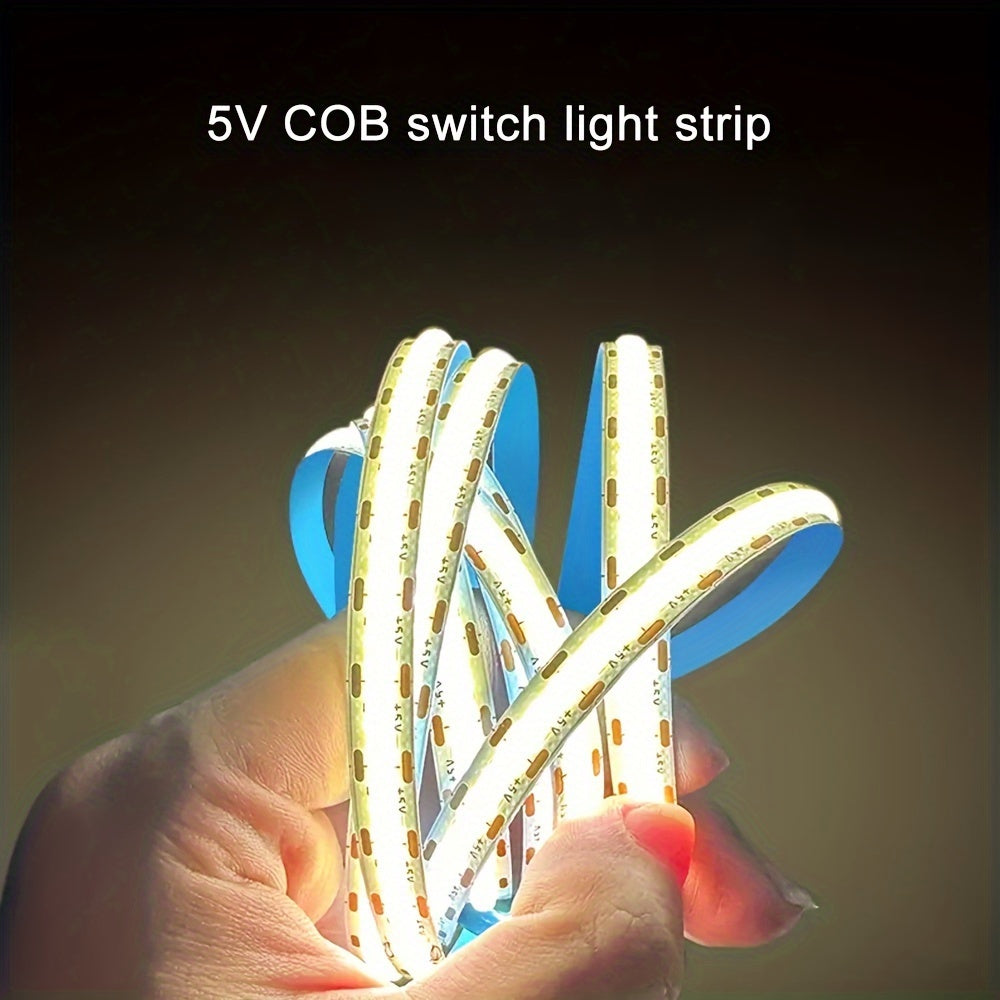 5V COB LED Light Belt with USB Switch for Indoor Outdoor Lighting