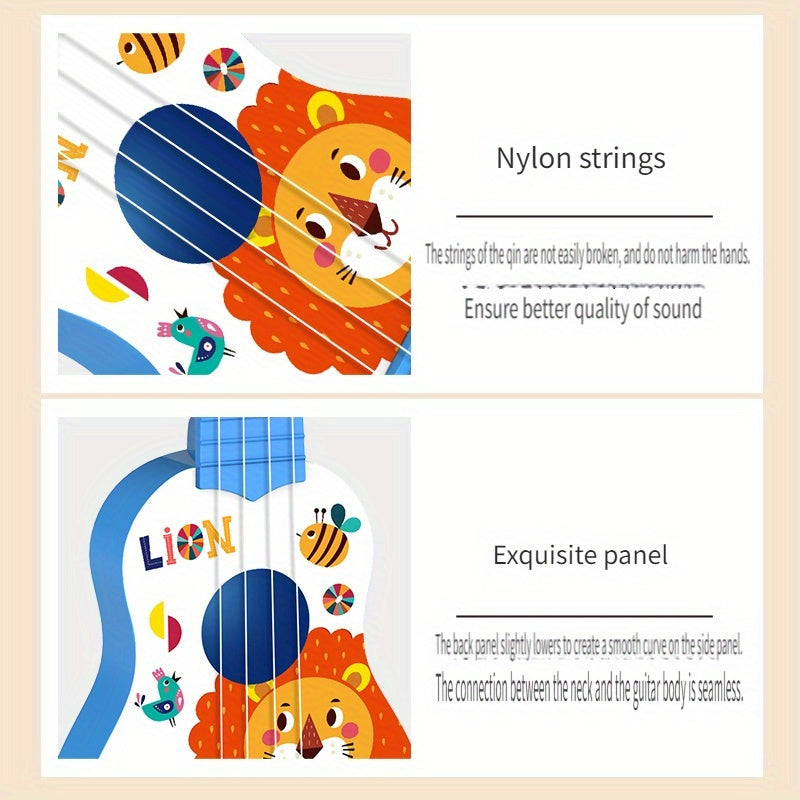 Kids Plastic Ukulele Toy in Red and Blue Musical Instrument for Ages 3+