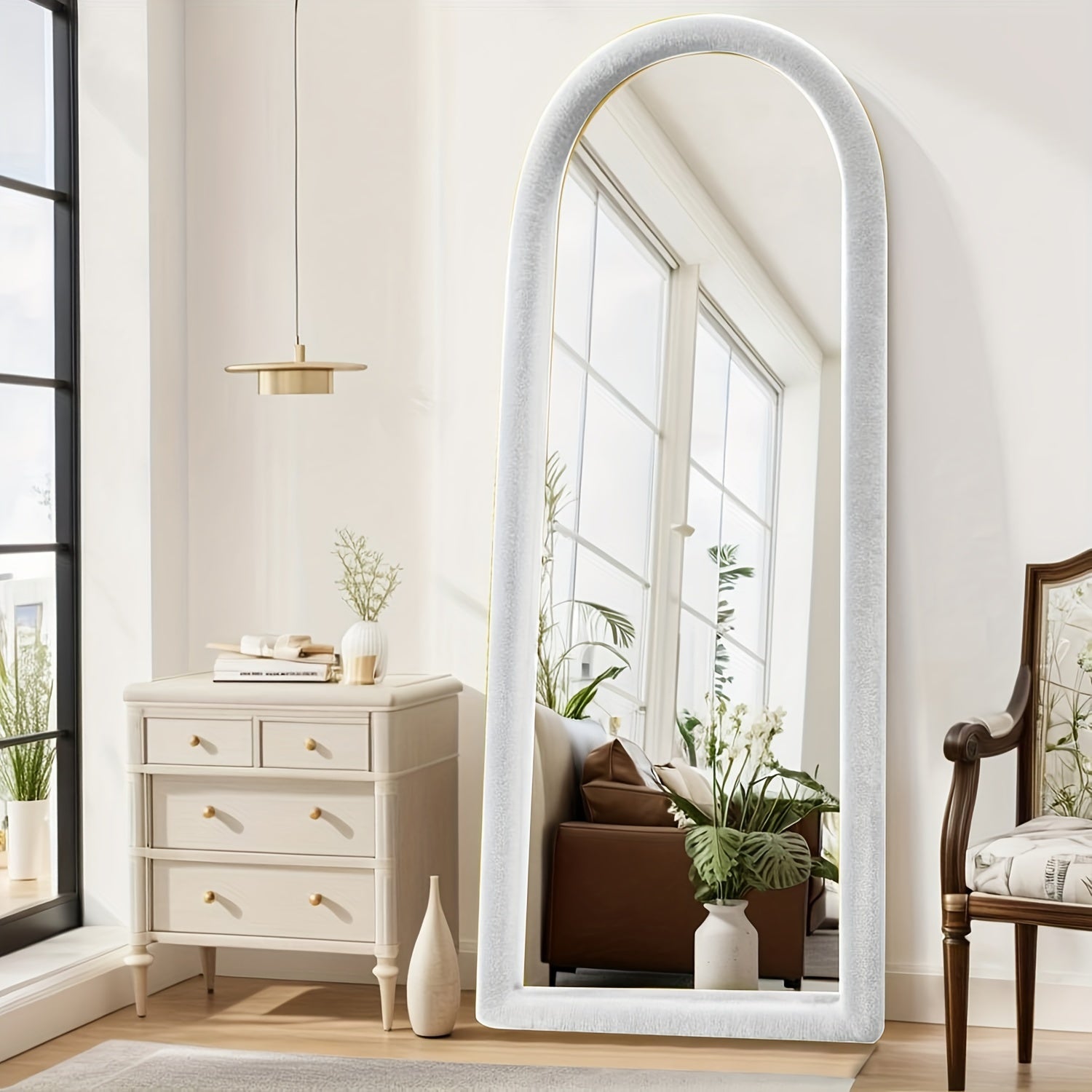 Ultra-Soft Mirror Cover for 162.56cm x 53.34cm Mirrors Non-Slip Fluffy Gift for Girls