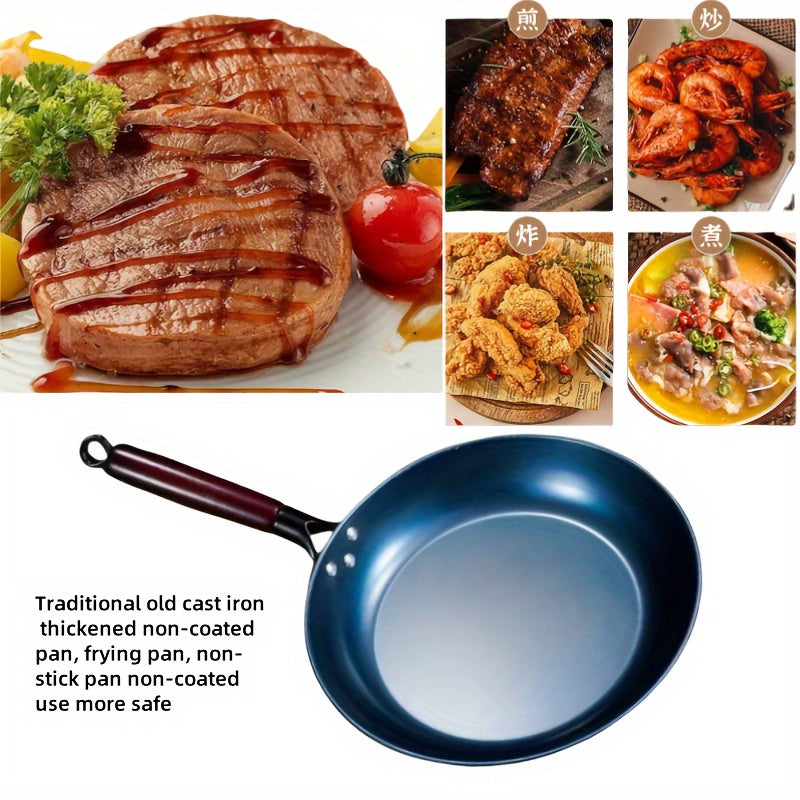 Cast Iron Skillet Set 9.5-Inch and 11-Inch Non-Stick Handle Suitable for Gas and Induction Cooking
