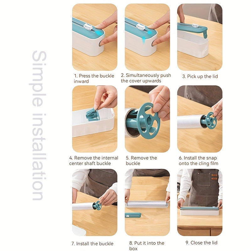 Plastik Film Kesuvchi, Yangilangan Film uchun Magnit Dispenser, Muzlatgichga Mos Umumiy Kesish Qutisi, Plastik Qadoqlash uchun Qayta To'ldiriladigan Dispenser va Kesuvchi, Temir Qog'ozni Kesish va Boshqalar uchun Oshxona Asosiy Mahsuloti