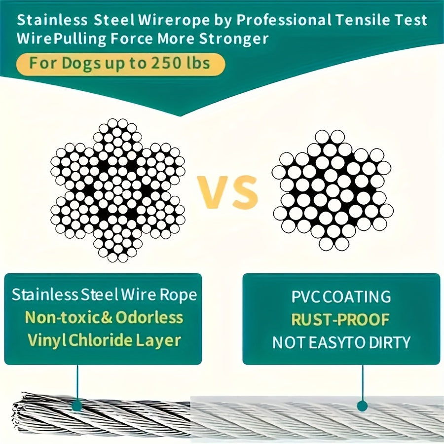 16 Meter Stainless Steel Clothesline Heavy-Duty Windproof Indoor Outdoor Laundry Camping Bathroom Dorm