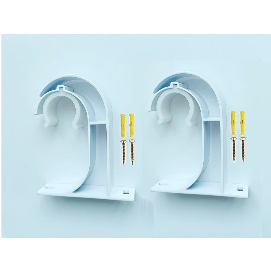 2 ta zamonaviy va mustahkam qora alyuminiy pardalar tutqichlari to'plami, 2 ta vint va plastik kengaytma qismlari bilan - oson o'rnatish uchun moslashuvchan dizayn