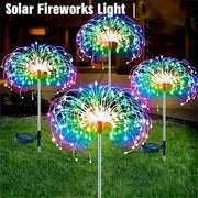 Solar-Powered Outdoor Fireworks Lights with 8 Modes 200LED 150LED 60LED
