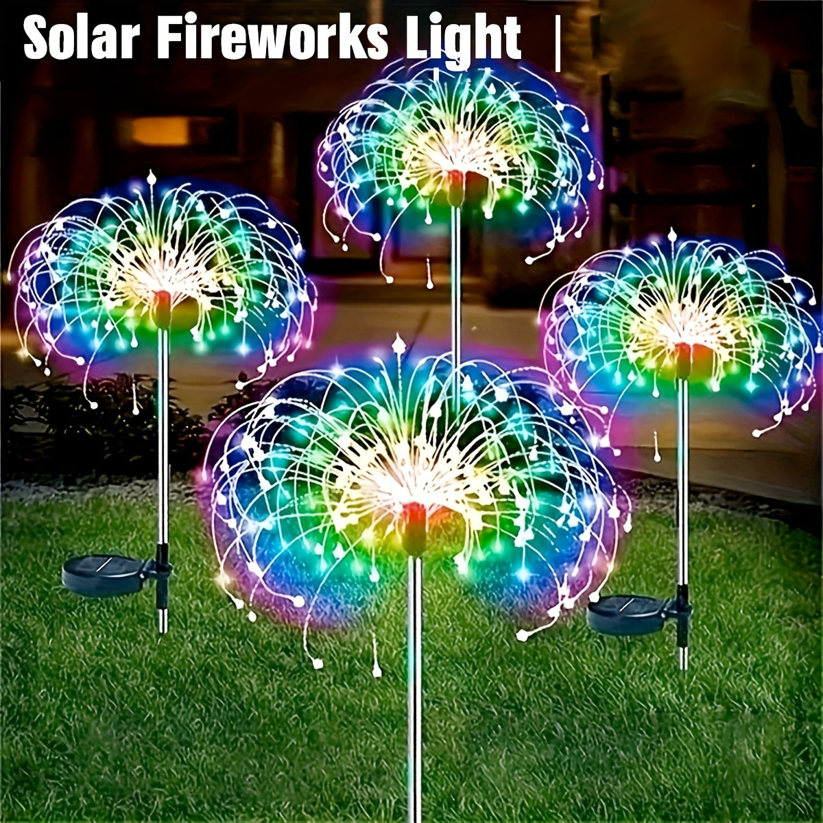 Solar-Powered Outdoor Fireworks Lights with 8 Modes 200LED 150LED 60LED
