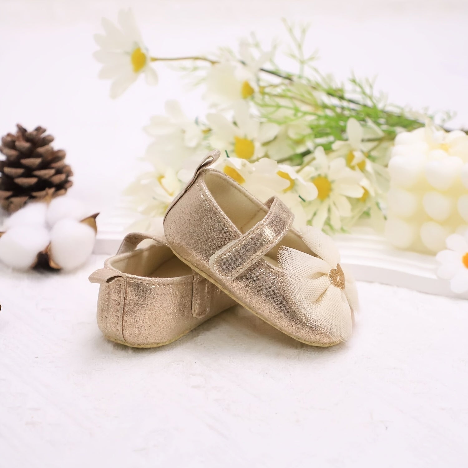 Baby Girls Soft Non-Slip Floor Shoes All-Season Fabric Learning to Walk