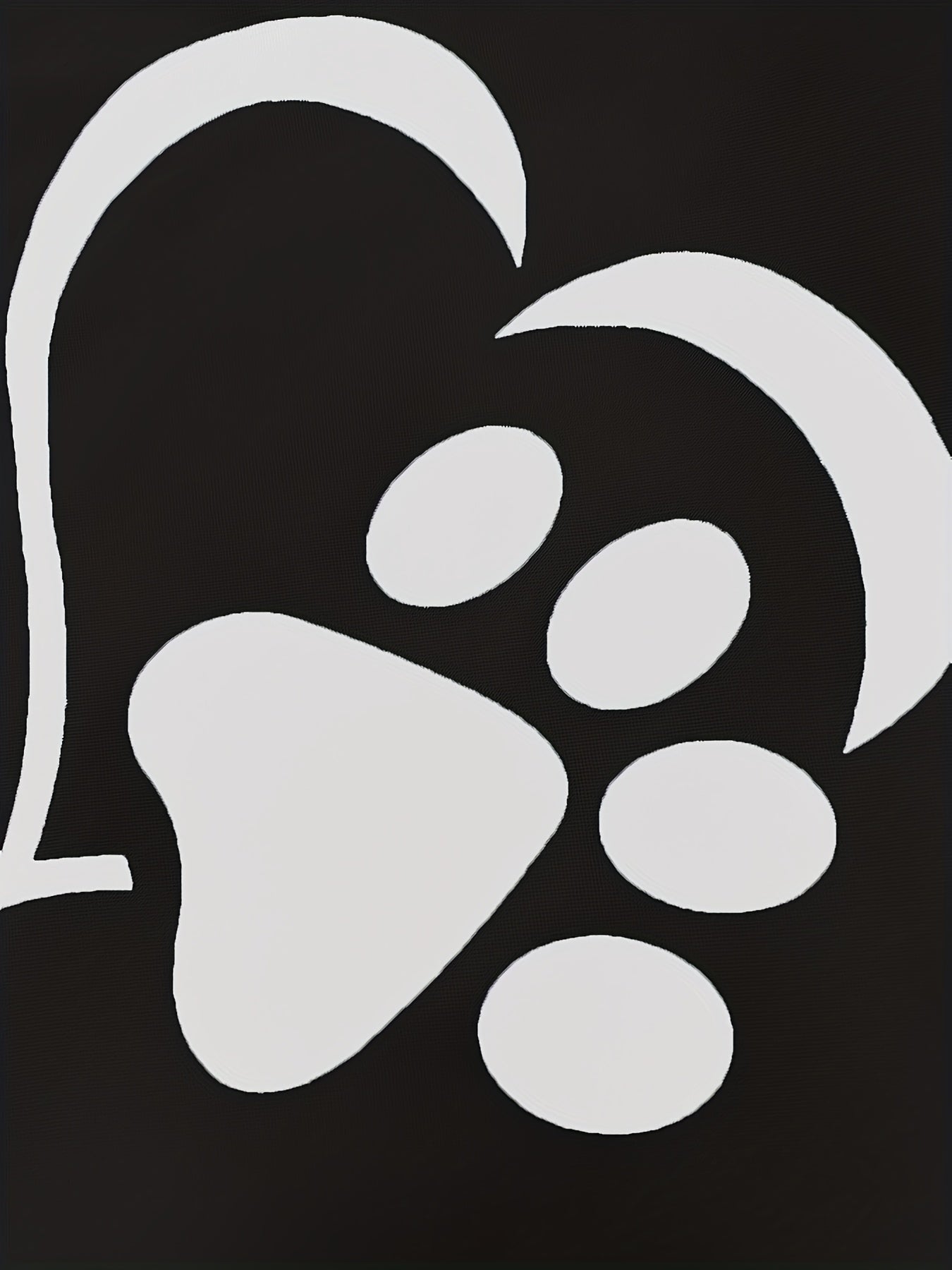 Women's Plus Size Casual Fleece Hoodie with Paw Heart Print and Pockets