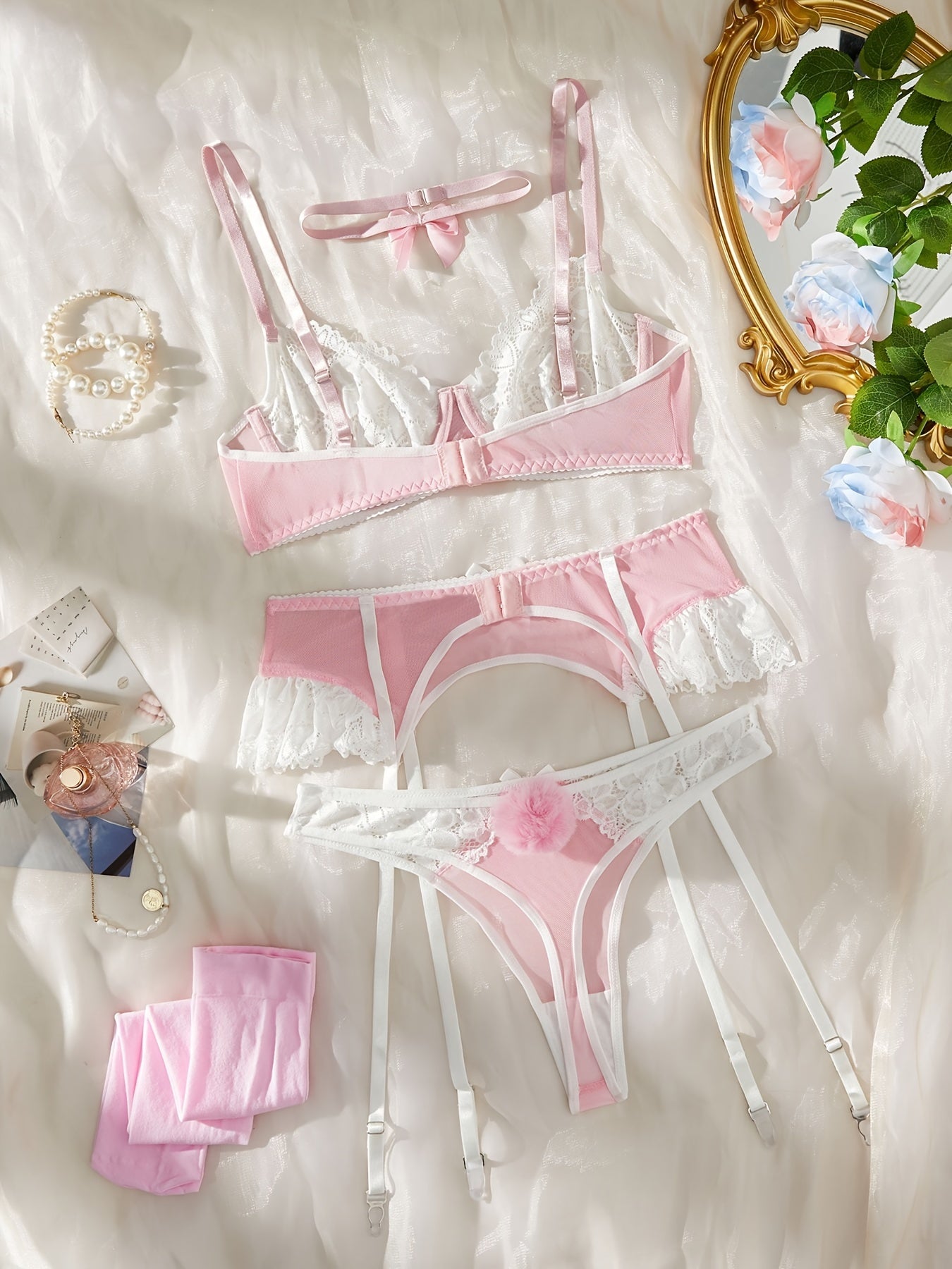 Women's Lingerie Set with Sexy Panties and Stockings for Women