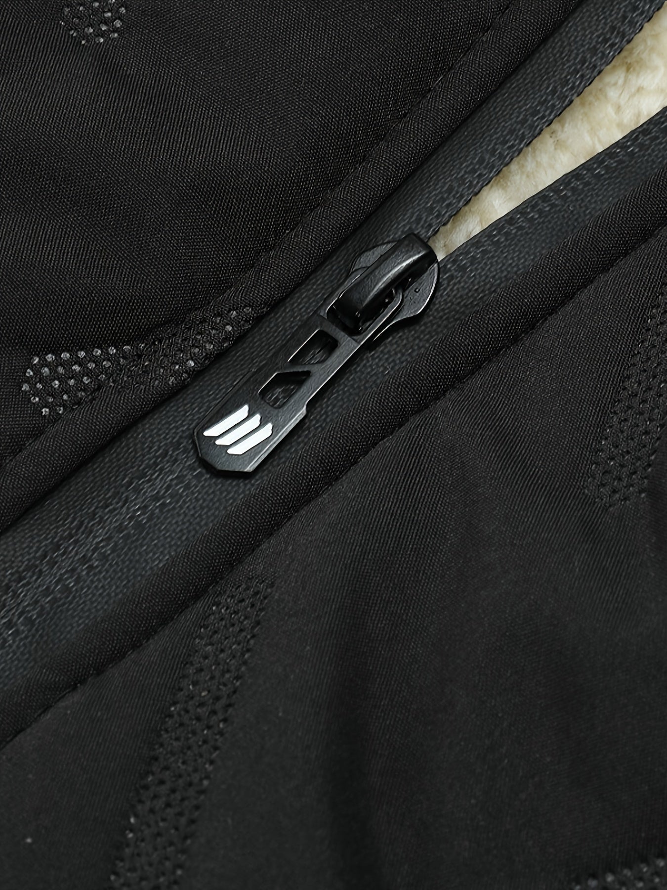 Мужской жилет из полиэстера с геометрическим узором и воротником-стойкой, застежка-молния, для осени и зимы, повседневный стиль