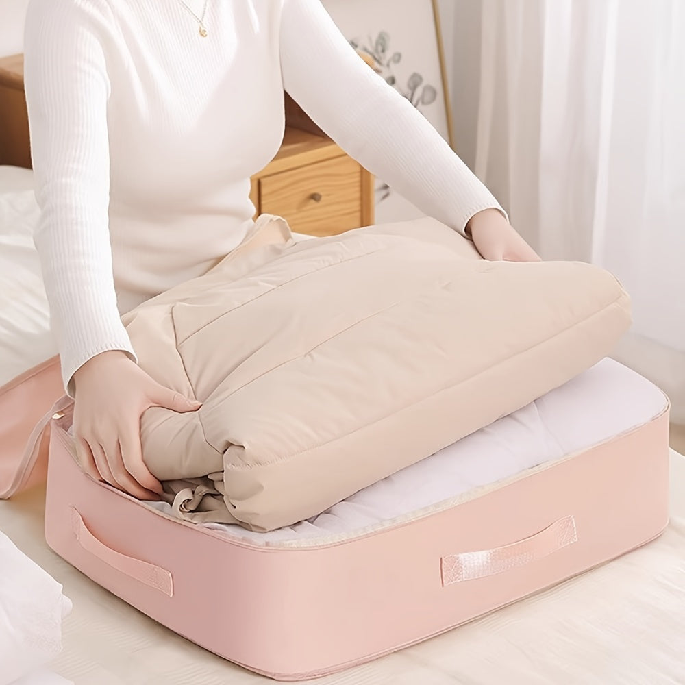 Polyester Storage Bag for Comforter Quilt Bedding Self-Compression Expandable Space Saver