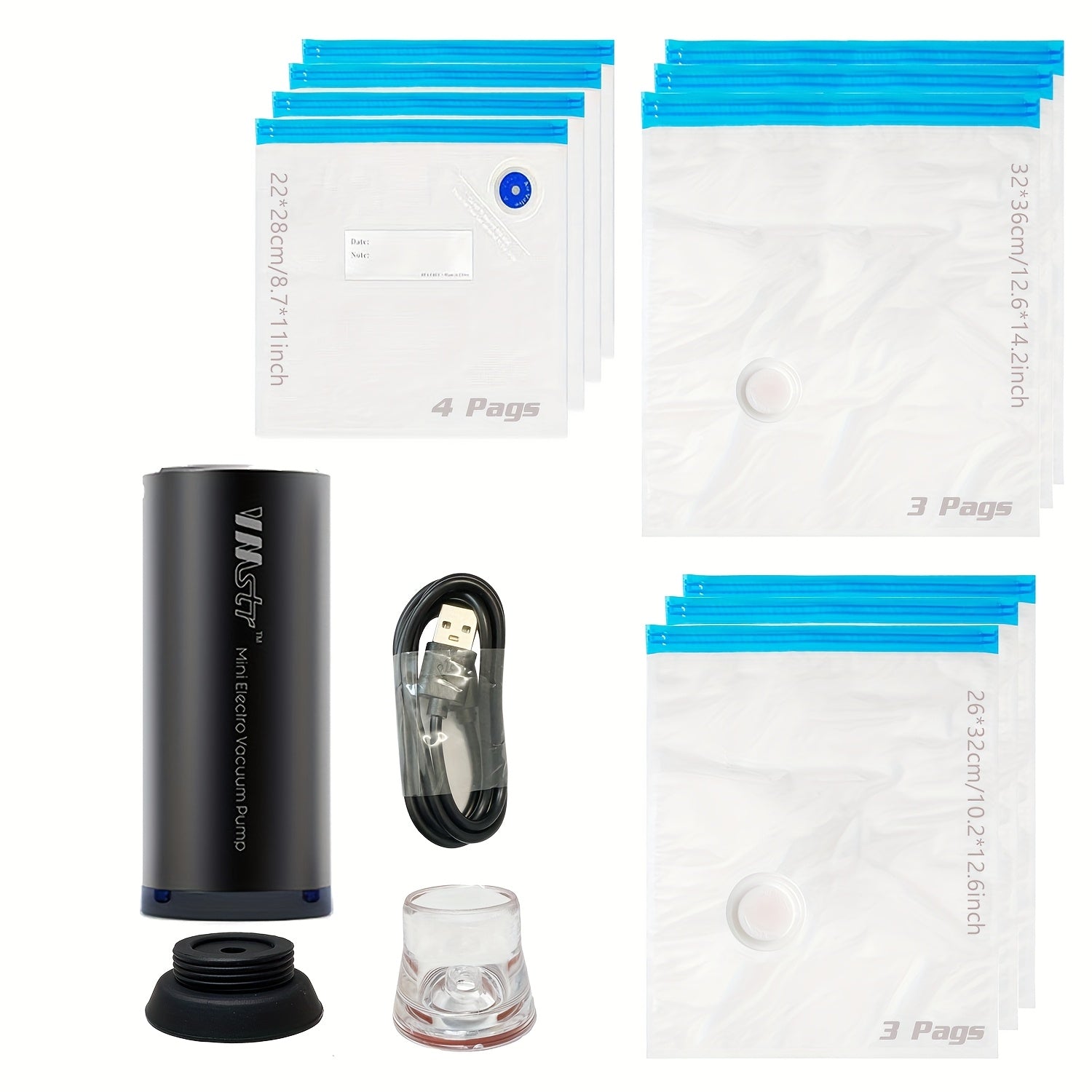 Sayohat va 3D bosma rulolarini saqlash uchun mini elektr vakuum yopishtiruvchi