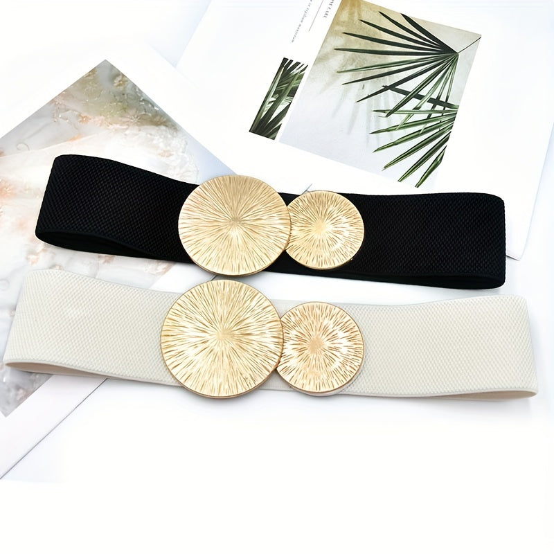 Ayollar uchun vintage kengaytiriladigan belbog' bilan oltin tokchali