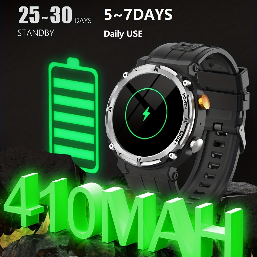 Purspo Tashqi Aqlli Soat iPhone va Android telefonlar uchun, qo'ng'iroqlarga javob berish va ulash, fitnesni kuzatish, musiqa boshqaruvi va uzoq muddatli batareya hayoti bilan. Sportli erkaklar uchun ajoyib sovg'a.