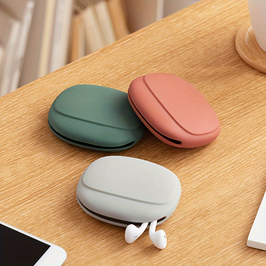 Bolsa de almacenamiento de silicona para cables y cargadores, organizador para uso en el hogar