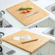 Double-Sided Durable Bamboo Cutting Board for Kitchen Prep and Outdoor Use