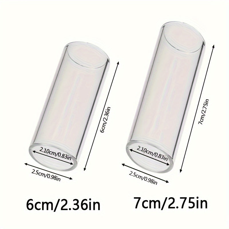 Guitar Slide Stick and Finger Ring Set Stainless Steel Clear Glass Bakelite Accessories