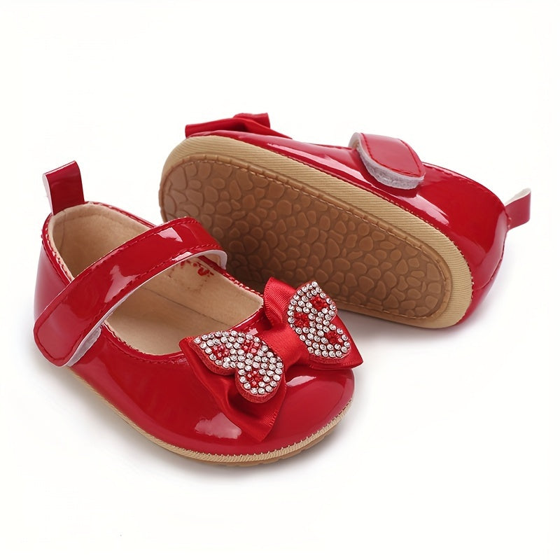 Baby Girls Shoes 0-1 Year Soft Rubber Sole Bow Princess Casual Spring Autumn