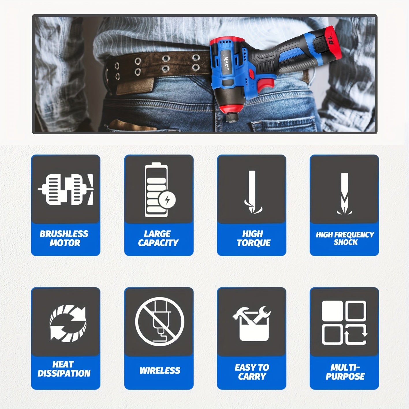 16V Cordless Mini Drill Screwdriver and Impact Driver Set with Lithium-ion Battery