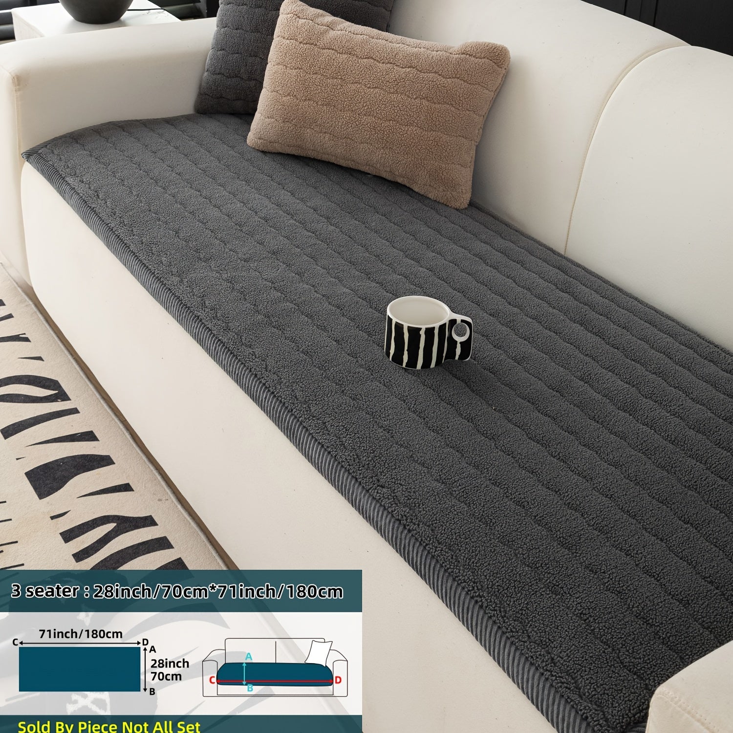 Bohemian Style Washable Pet-Friendly Non-Slip Sofa Cover for Living Room and Office