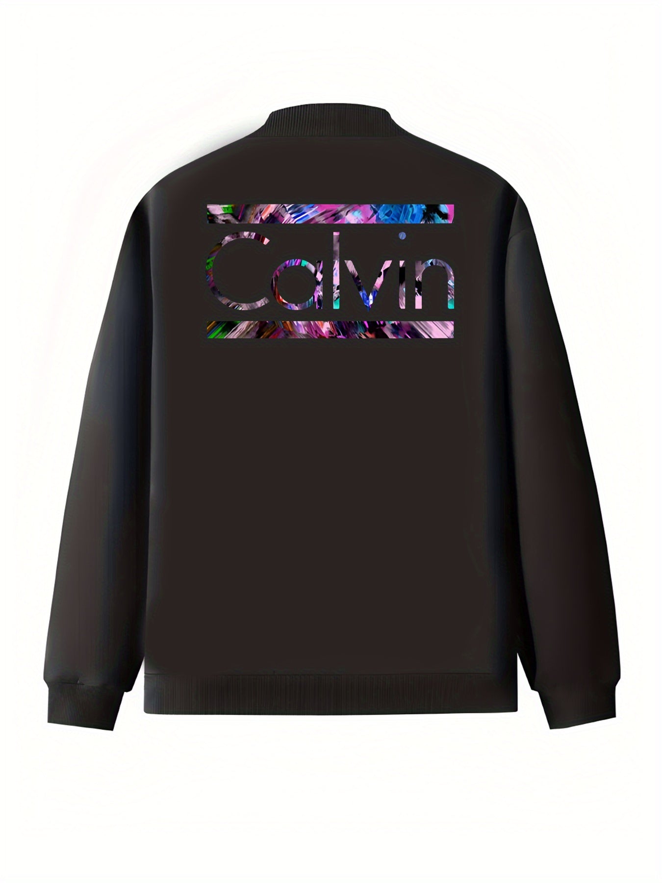 Women's Plus Size Bomber Jacket Black Long Sleeve All-Season Casual