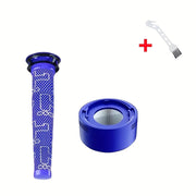 Mos keladigan vakuum filtri kartridj to'plami, ikki filtr va cho'tka bilan, ko'k ABS