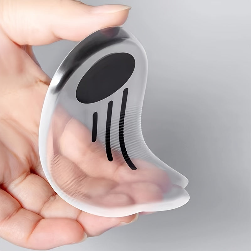 Unisex Transparent Insole Cushions - Soft Half-Size Heel Support Pads