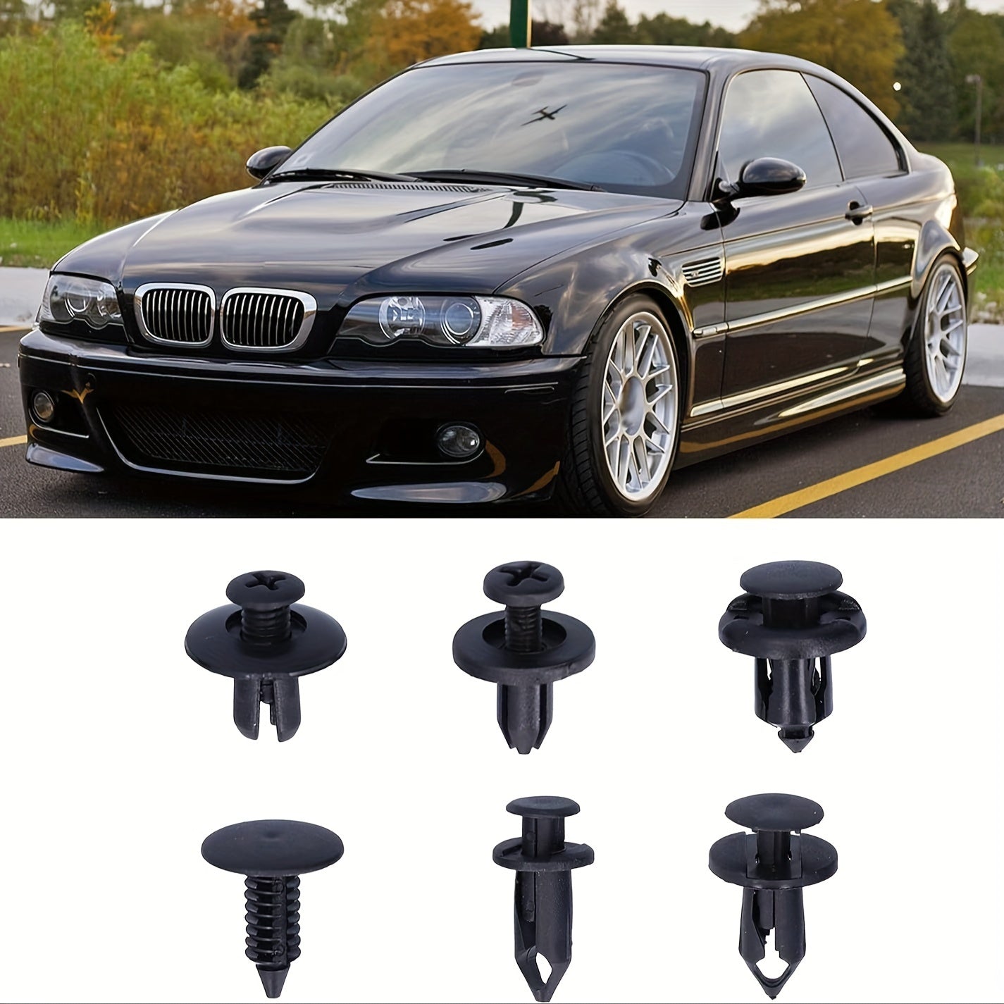 190 Pieces Car Retainer Clips Kit Durable ABS Plastic Fasteners for Trim Panels Bumpers