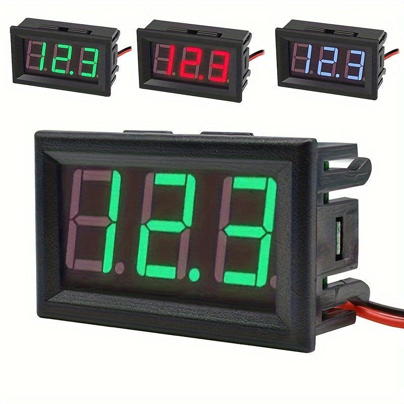 Цифровой вольтметр 1/5шт 3В-30В LED дисплей Красный Синий Зеленый