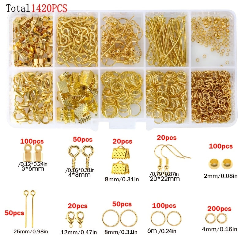 Набор для изготовления украшений с комплектом для изготовления серег и инструментами для ремонта для самостоятельного создания украшений