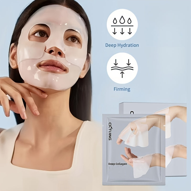 5 Pack Collagen Facial Masks for Moisturizing Hydrating Firming and Tightening