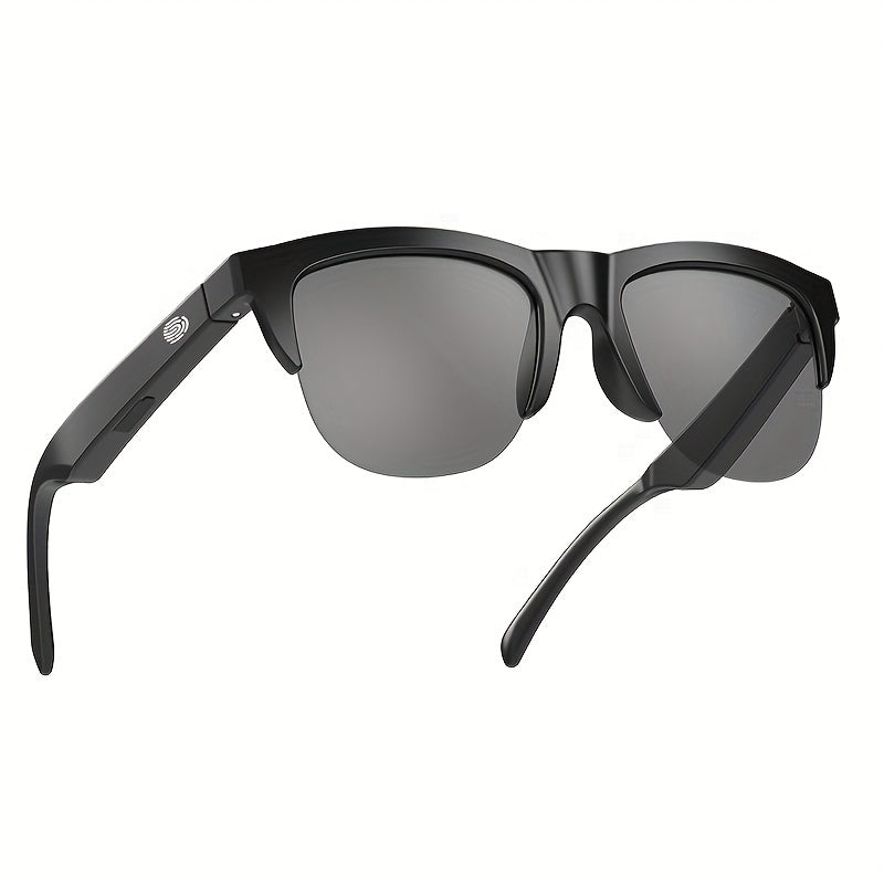 Gafas inteligentes inalámbricas con llamadas, música, deportes al aire libre, recargables, negro