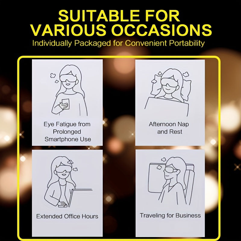 30 Pack Lutein Steam Eye Masks for Relaxation and Sleep Disposable