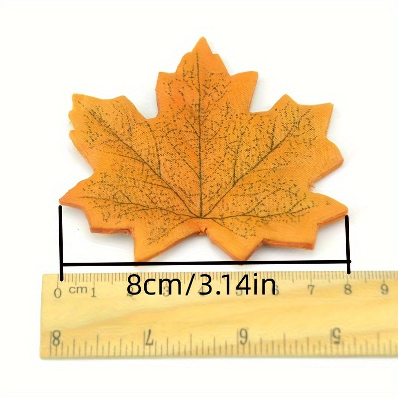 Simulated Maple Leaf Wreath and Vine Indoor Outdoor Decoration Festival Supplies Sets of 100 200 300