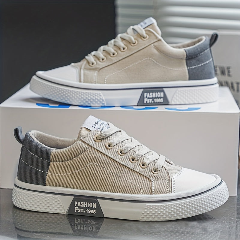 erkaklar uchun nafas oluvchi kundalik skateboarding krossovkalar rang-blok pastki poyabzal