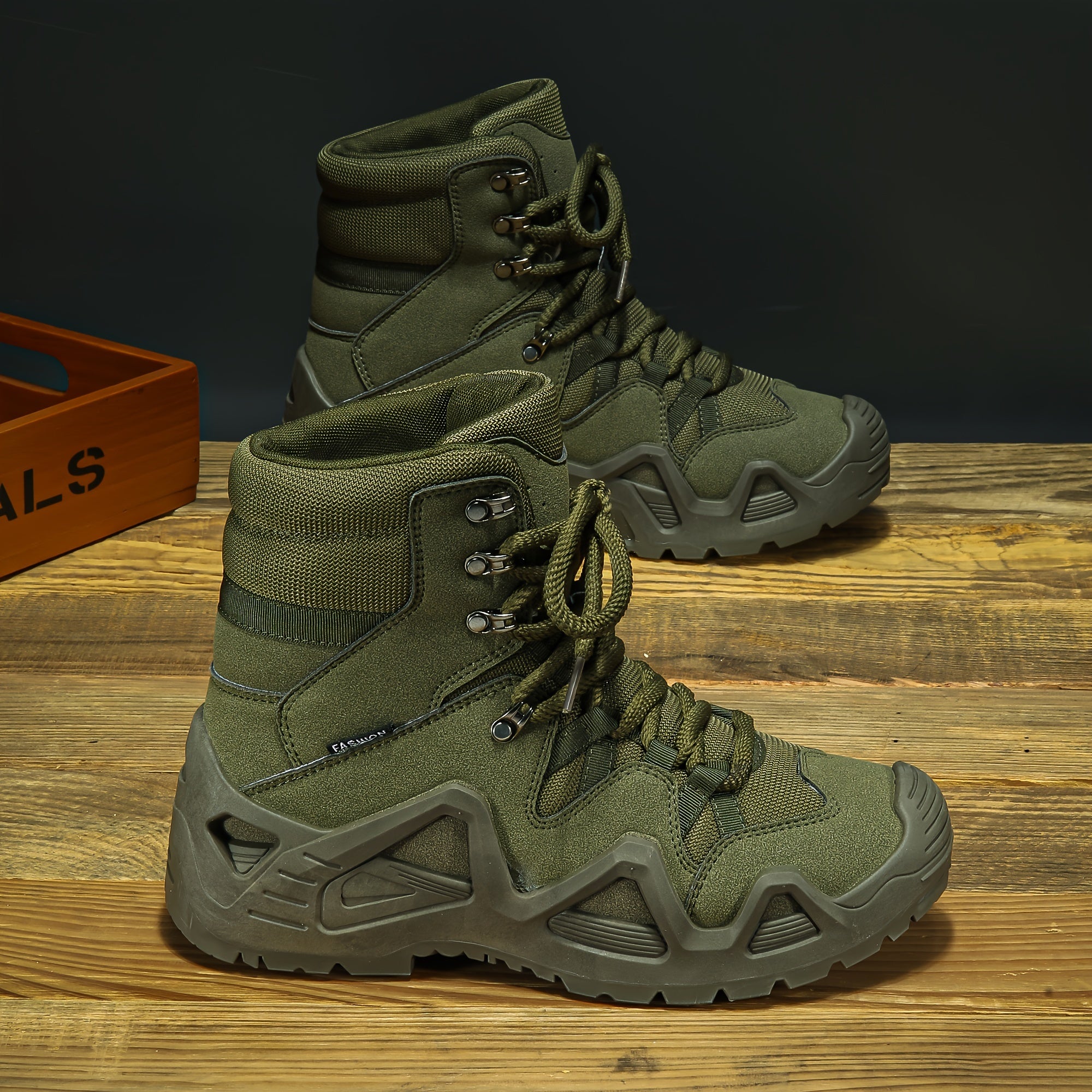 Botas de senderismo de invierno para hombre, suela de goma antideslizante y resistente a los golpes, calzado para acampar al aire libre