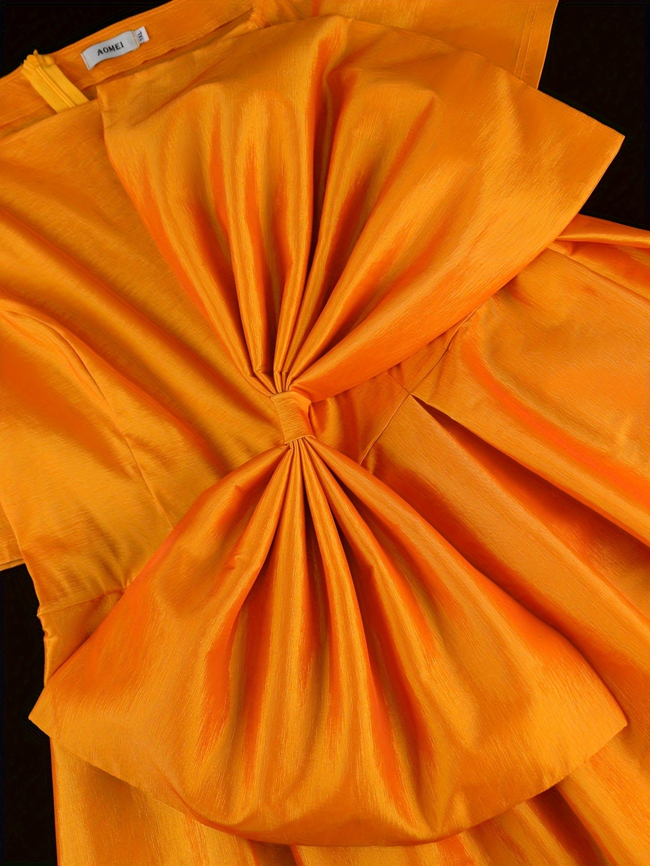 Plus Size Solid Swing High Waist Short Sleeve Dress for Party Women