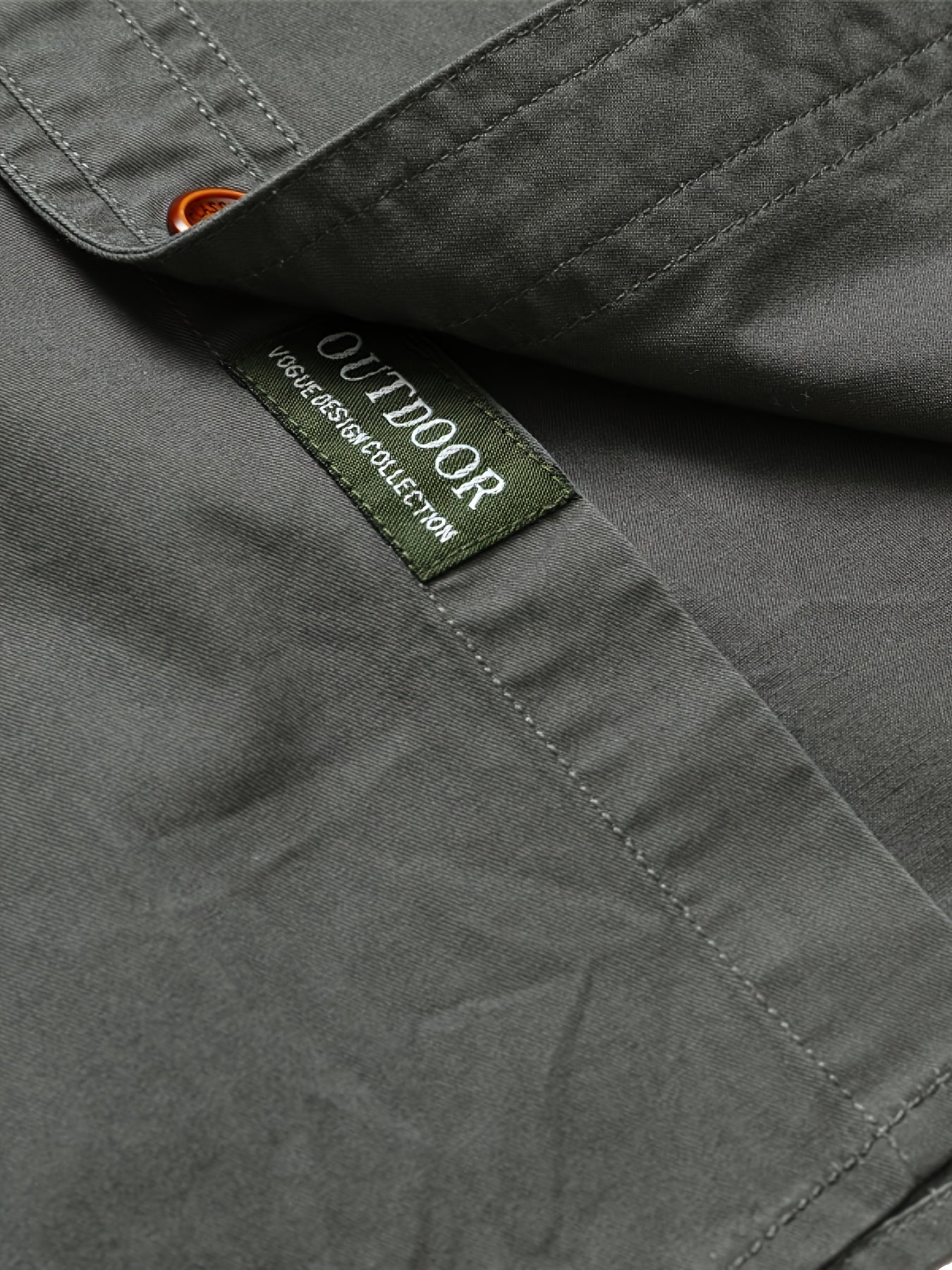 Men's Cotton Cargo Shirt Long Sleeve Pockets Casual Outdoor Fall