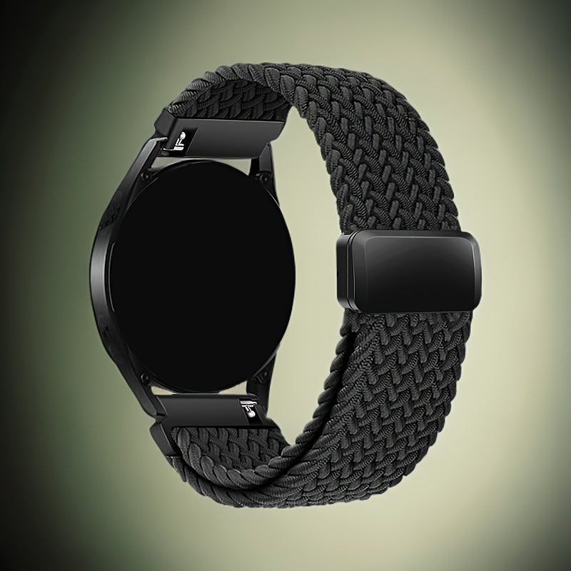 Polyamide Elastic Woven Smartwatch Band with Magnetic Clasp 18mm 20mm 22mm Compatible with Samsung Huawei Xiaomi