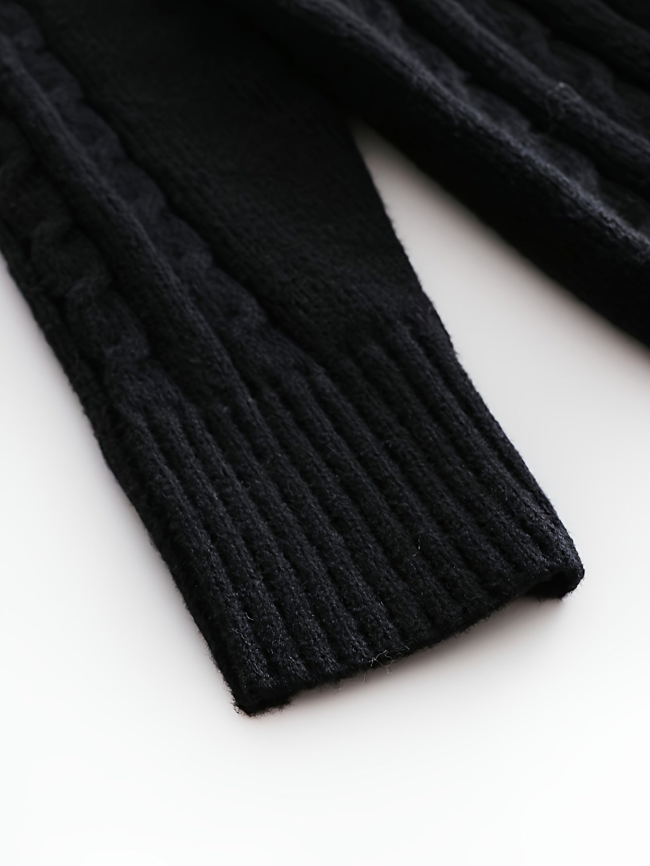 Plus Size Men's Knitted Open Cardigan with Shawl Collar and Button Front for Autumn