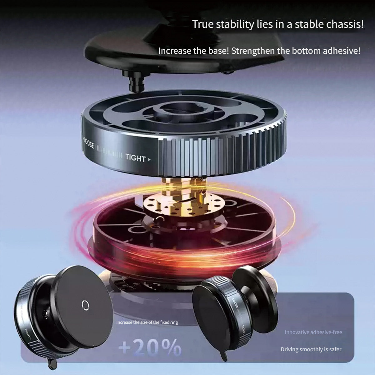 Universal Magnetic Car Phone Holder Absorption Durable ABS Navigation Support