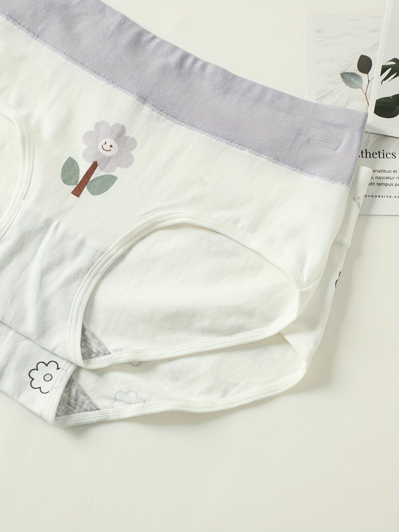 Women's Cotton Printed High-Waisted Shorts 4-Pack Butt-Lifting Waist-Training Autumn Winter