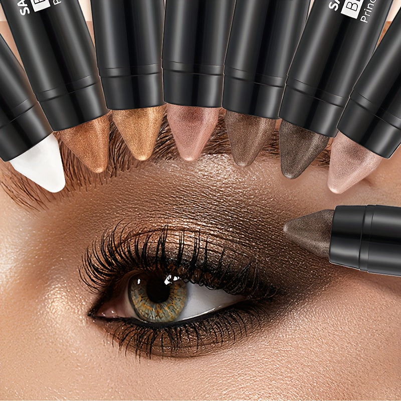 Ayollar uchun 7-rangli suv o'tkazmaydigan ko'zoynak qalamchasi, perlamutrov mat, uzoq davom etadigan makiyaj