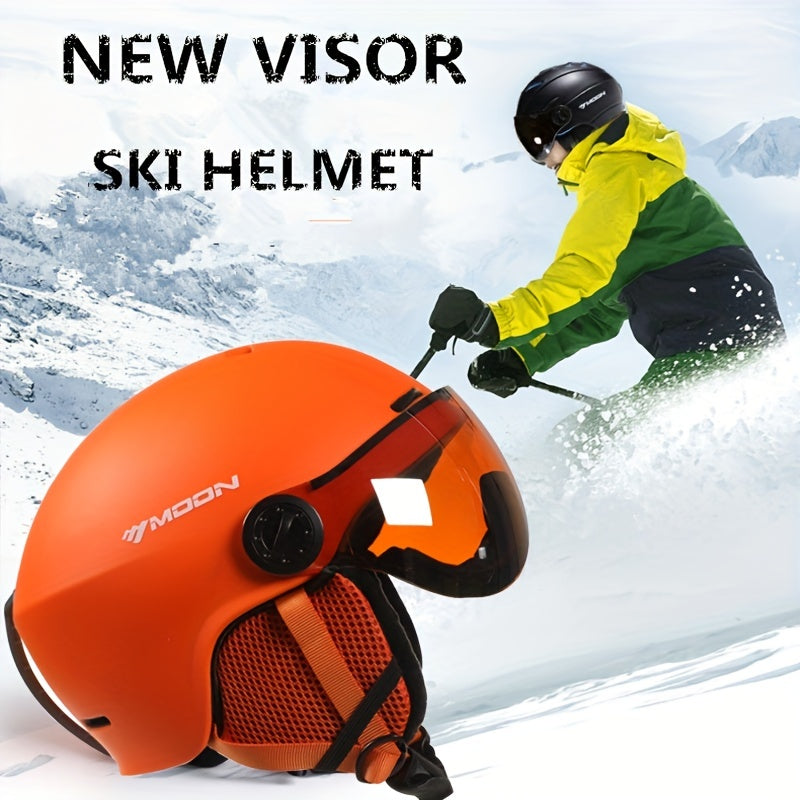 High-Quality Ski Helmet Goggles for Outdoor Sports Black PC