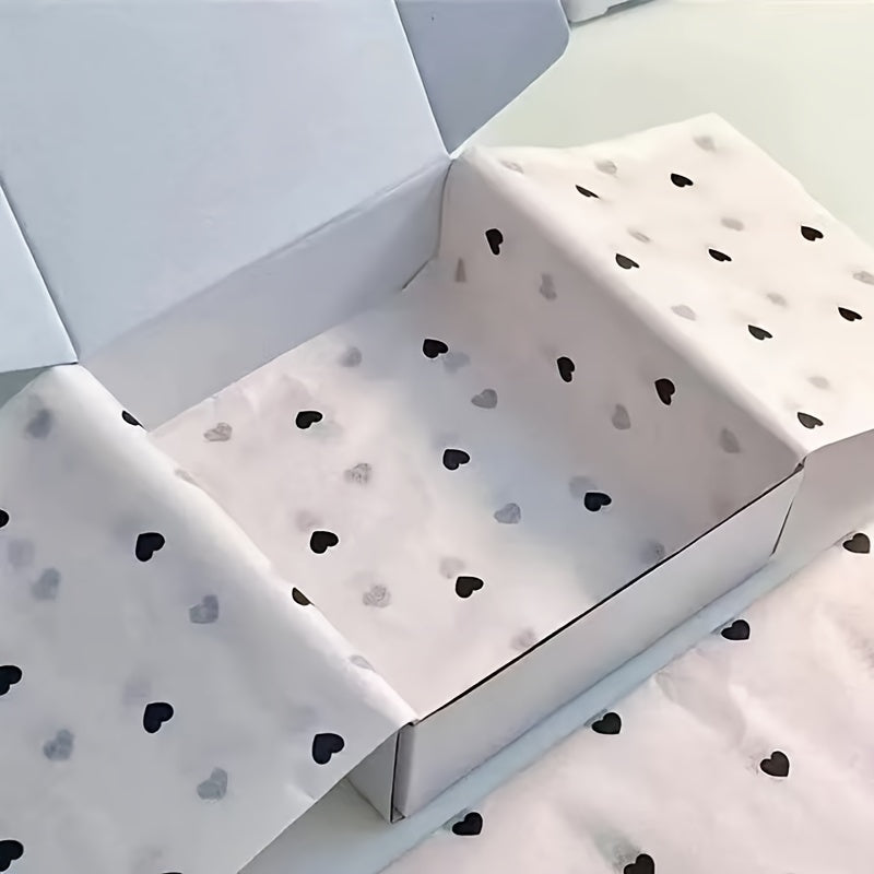 25 Sheets Small Peach and Love Heart Sydney Paper for Gift Wrapping and Decorations