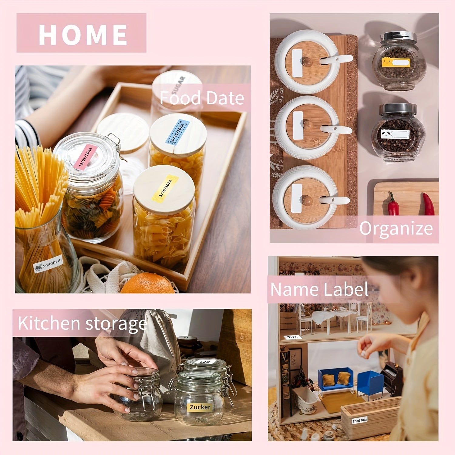 Mini Portable Thermal Label Maker for Jars, Kitchen, Clothes, Jewelry with Smartphone Compatibility